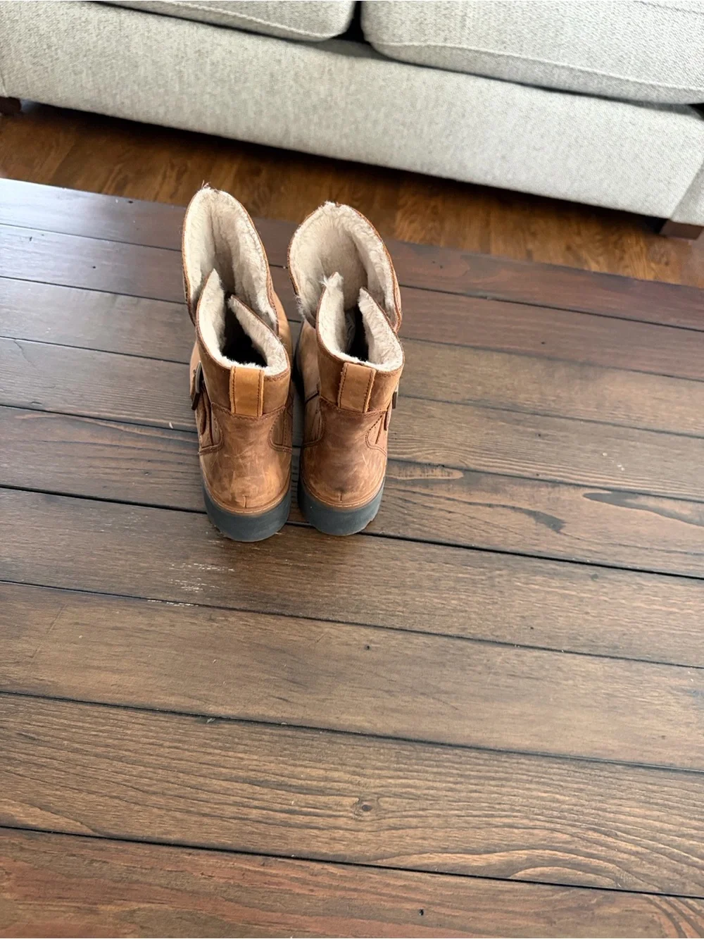 Timberland Brown Suede Shearling Ankle Booties